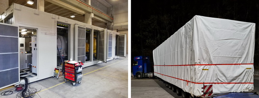 Shipment of booster compressor units after factory testing